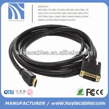 VENTA CALIENTE DVI AL CABLE DE HDMI CON EL ORO PLATED